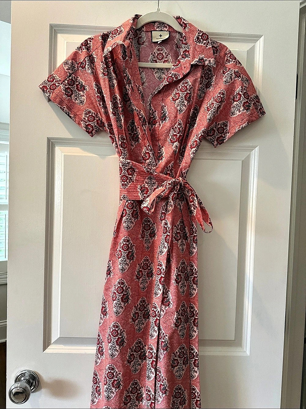 Tuckernuck Caro Dress Floral Maxi Dress Pink & Red Small